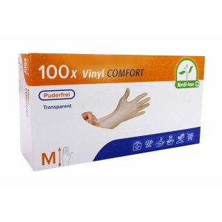Handschuhe, Vinyl puderfrei "Comfort" Größe M, Medi-Inn, 100 Stück